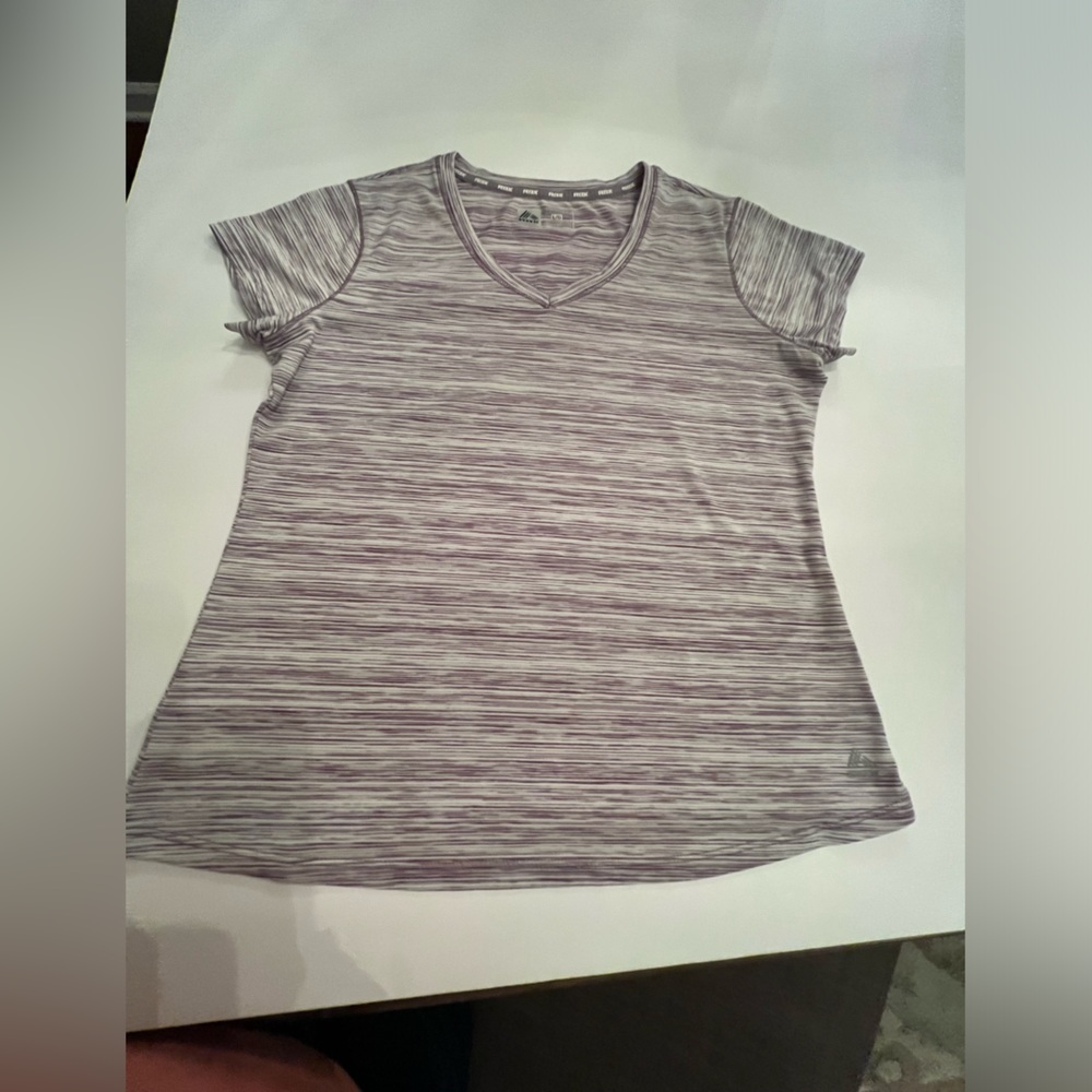 RBX  PURPLE ACTIVE WOMEN’S  SHORT SLEEVE SOFT “V” NECK TEE